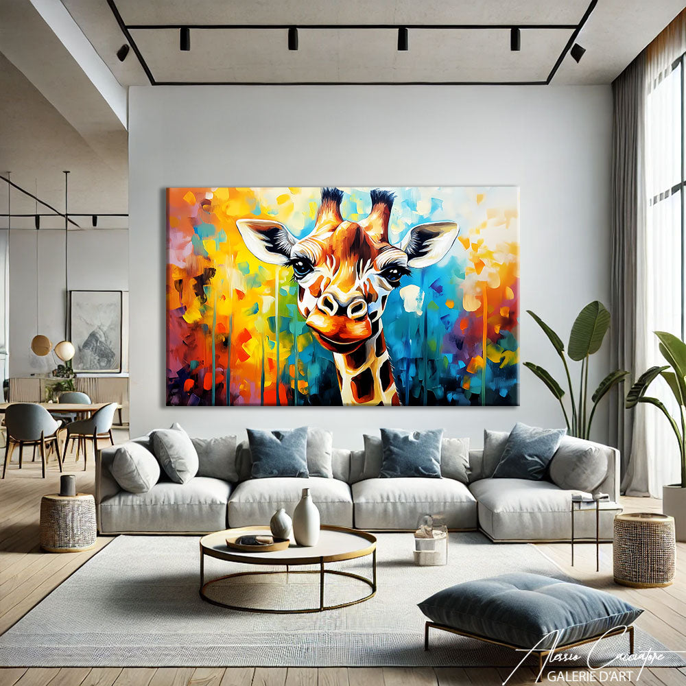 TABLEAU GIRAFE ENFANT