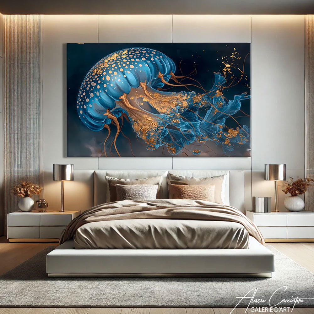 Tableau Abstrait Bleu