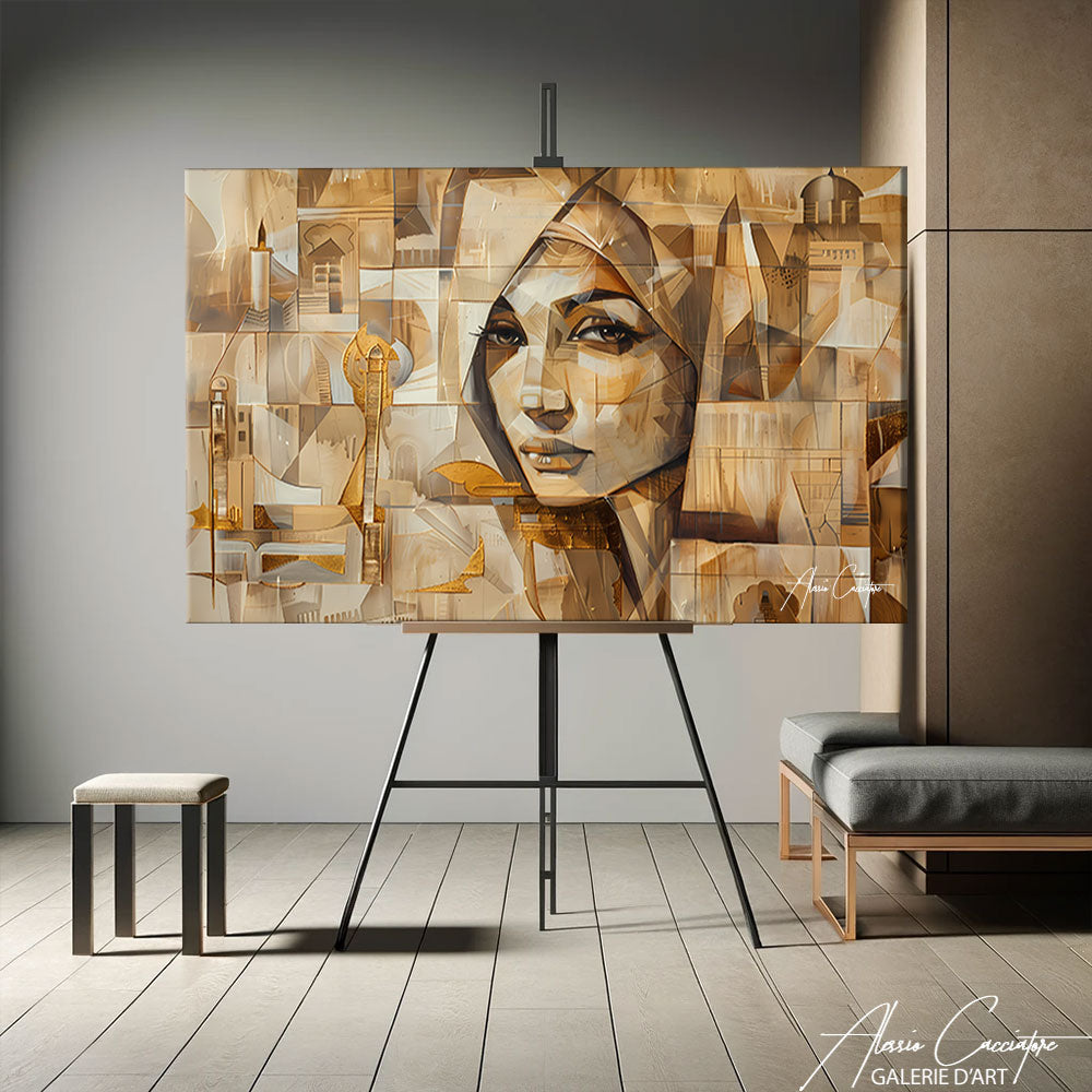 Tableau Visage Femme Coloré