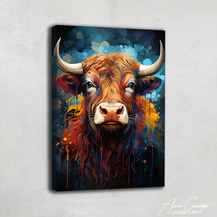 Peinture Vache Highland