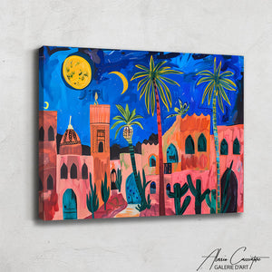 Tableau oriental abstrait