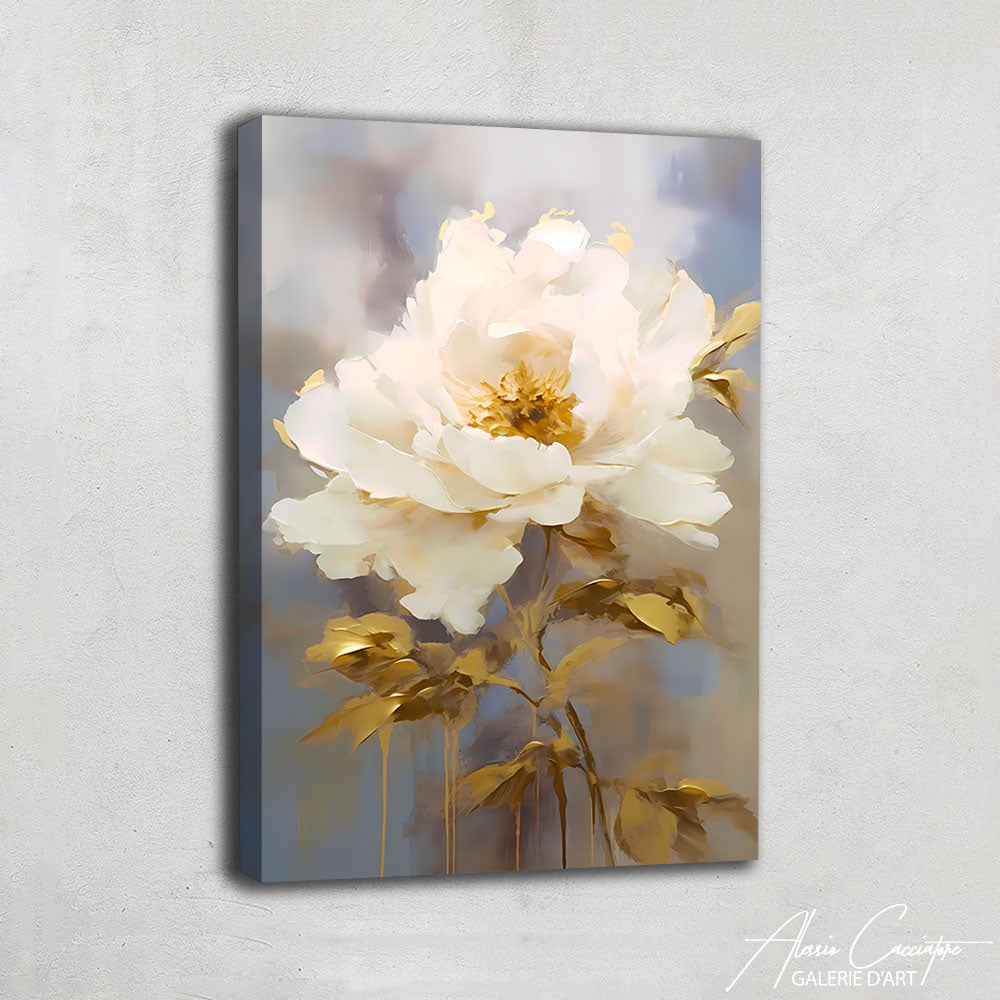 TABLEAU PIVOINES BLANCHES