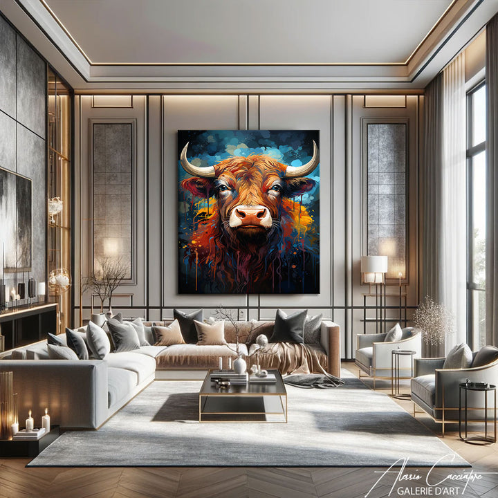 Peinture Vache Highland