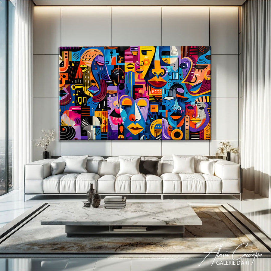 Tableau pour Salon Contemporain – mise en situation