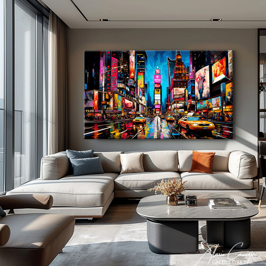Tableau Peinture New York Couleur – mise en situation