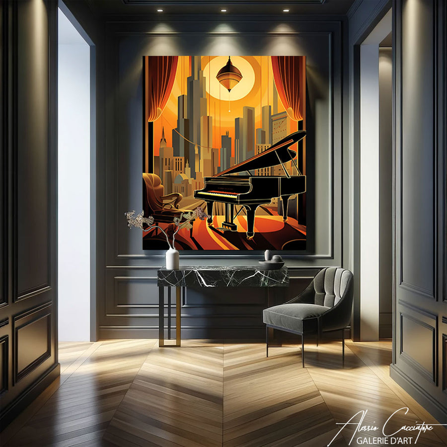 Tableau Motif Art Deco – mise en situation