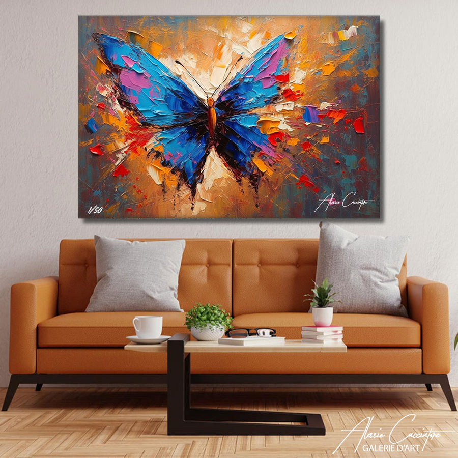 tableau xxl papillon – mise en situation