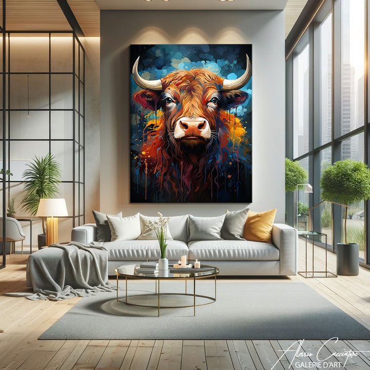 Tableau Vache Highland
