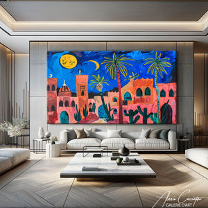 Tableau oriental abstrait