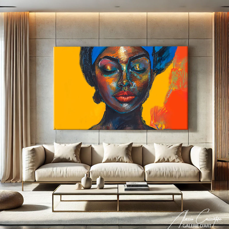 Peinture Pastel Afrique – mise en situation