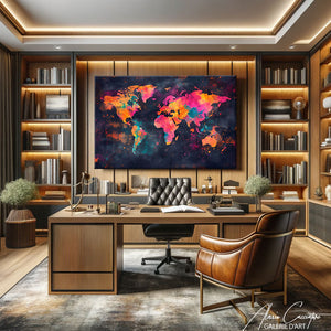 Tableau Carte du Monde design