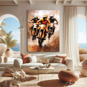 Toile Moto Cross