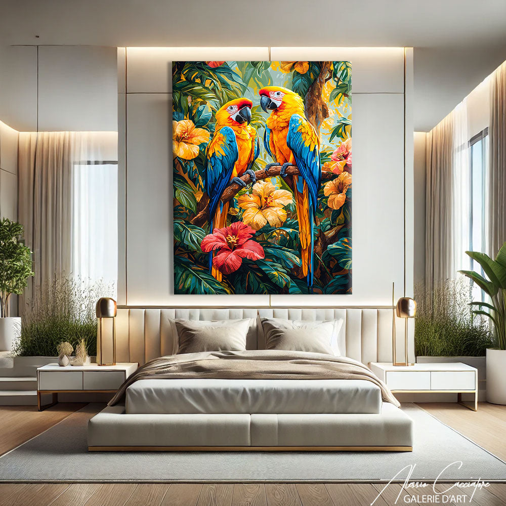 Tableau Perroquet sur Toile
