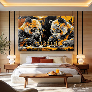 Toile Panda Peinture Acrylique