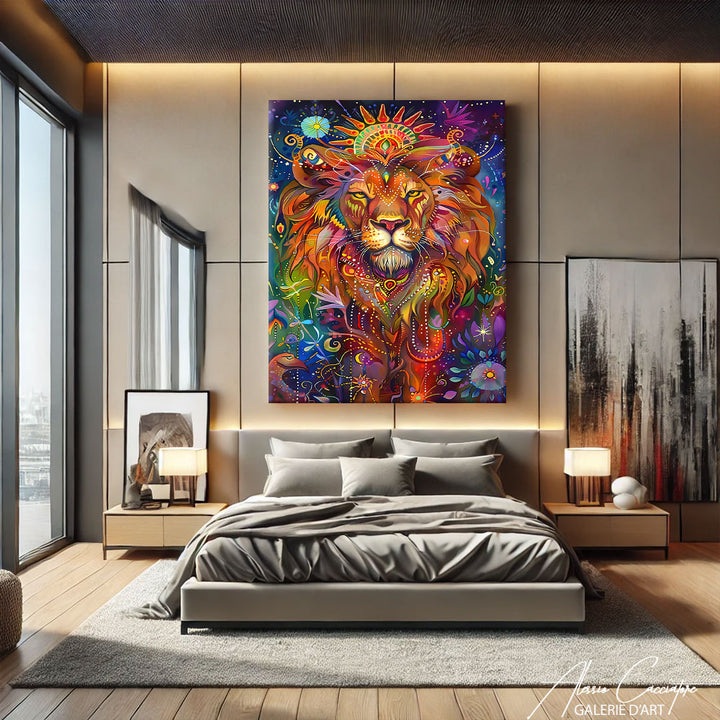 Tableau Lion Pop Art
