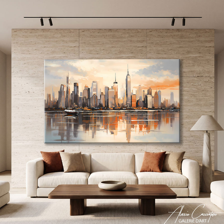 TABLEAU NEW YORK BEIGE – mise en situation