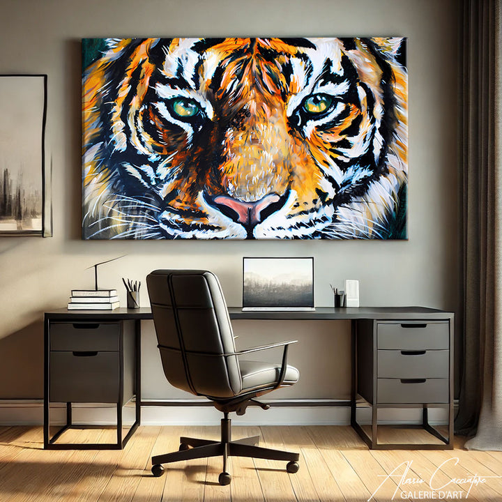 Toile Tigre Couleur