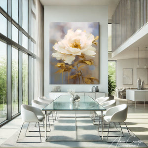 Tableau fleur abstraite