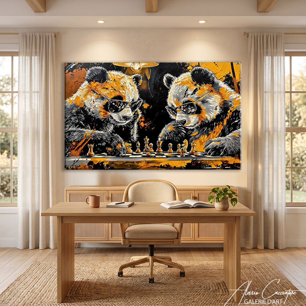 Tableau Panda Peinture Acrylique