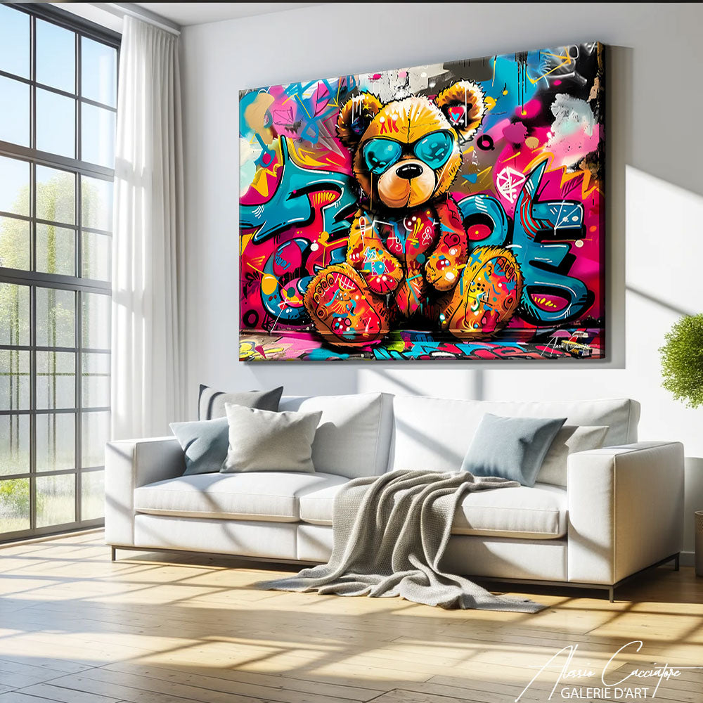 tableau street art coloré