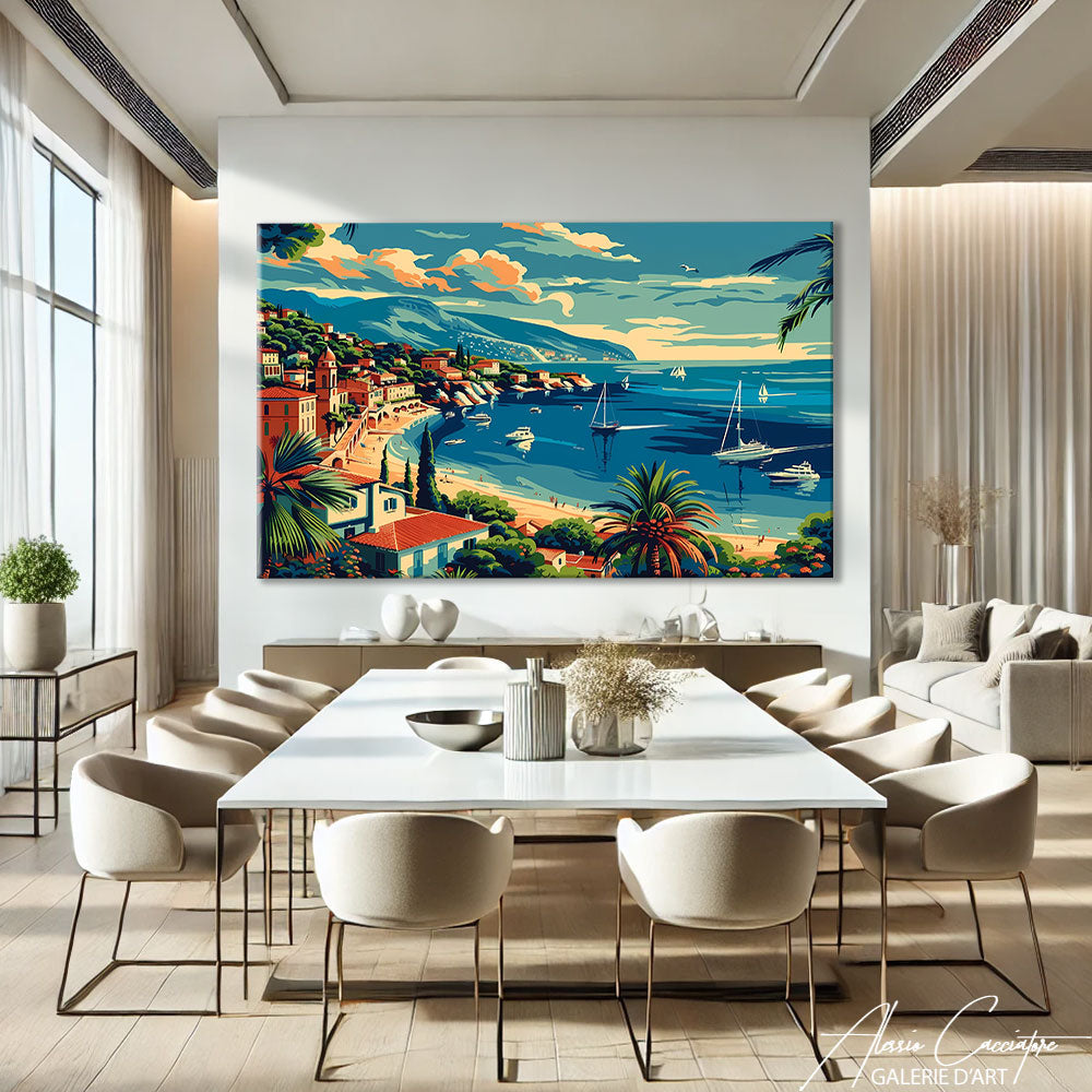 Tableau Peinture Mer Bateau
