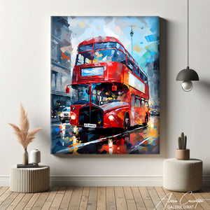 tableau londres bus rouge