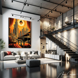 tableau art deco salon