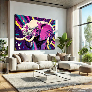 Grande toile éléphant
