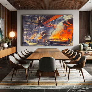 cadre tableau style industriel