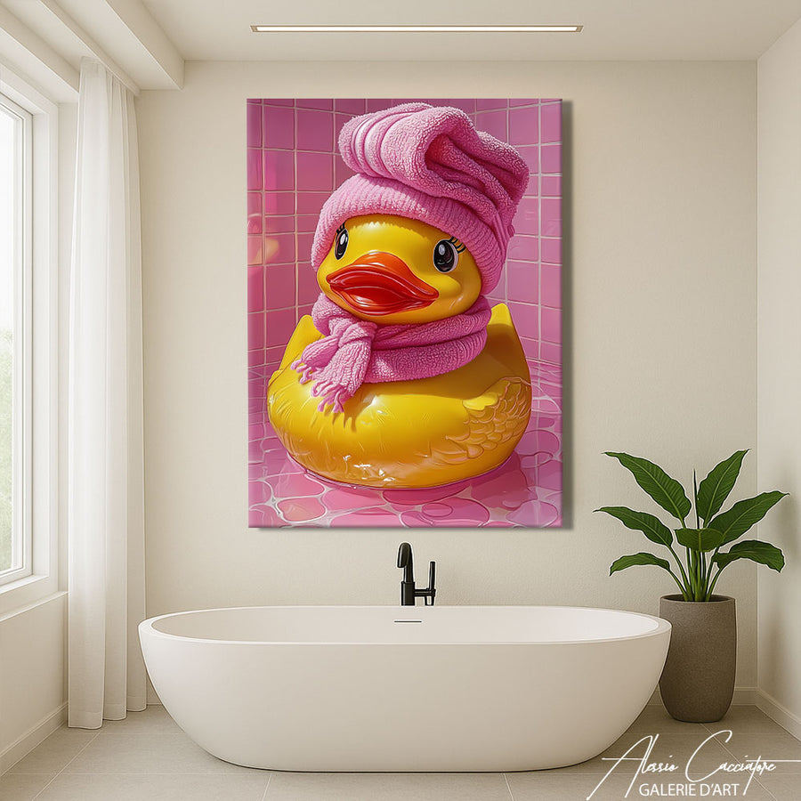 toile tableau pour salle de bain – mise en situation