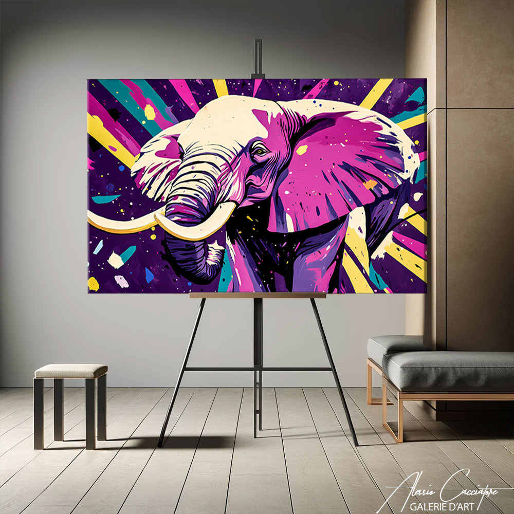 Tableau géant éléphant
