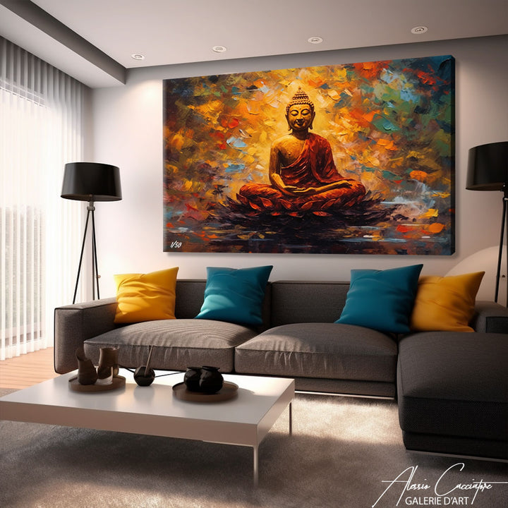 tableau bouddha moderne
