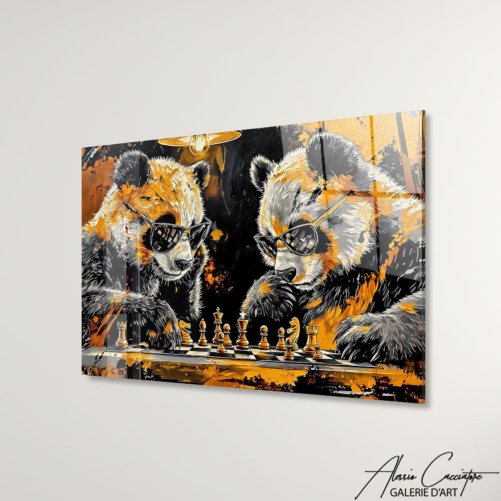Art Mural Panda Peinture Acrylique