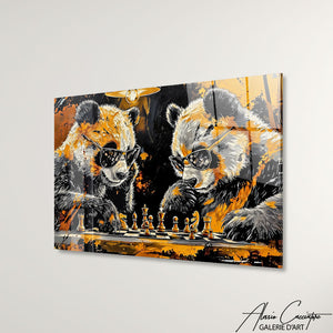 Art Mural Panda Peinture Acrylique