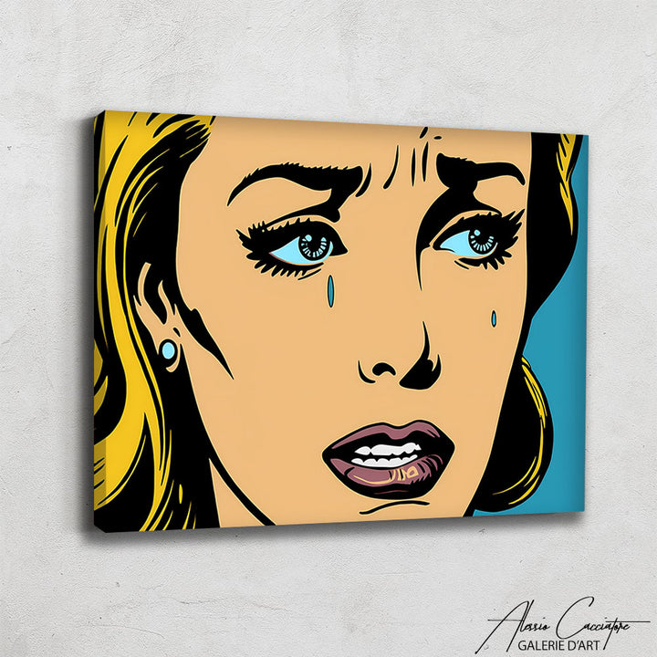 Tableau Pop Art Visage Femme