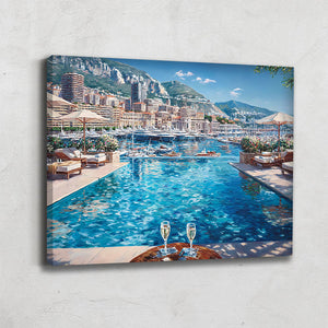 Tableau piscine art