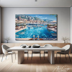 Tableau piscine art