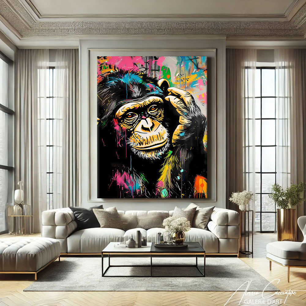 TABLEAU SINGE PENSEUR