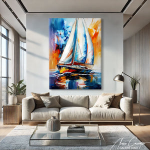 TABLEAU MARINE BATEAU VOILIER