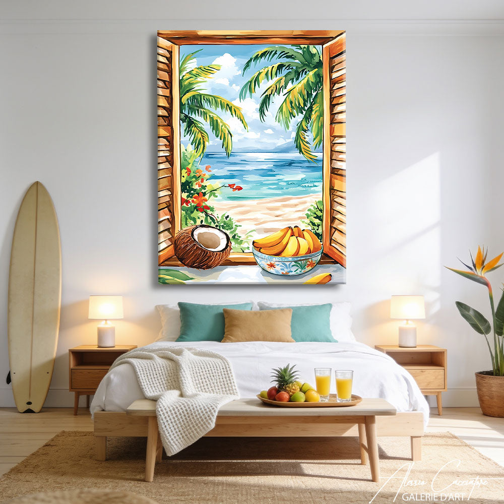 TABLEAU FENÊTRE OUVERTE LAC