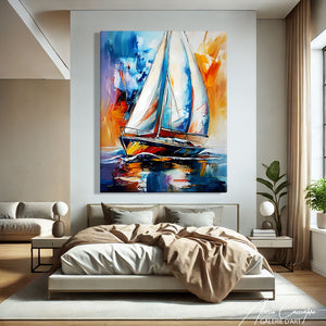 TABLEAU MARINE BATEAU VOILIER