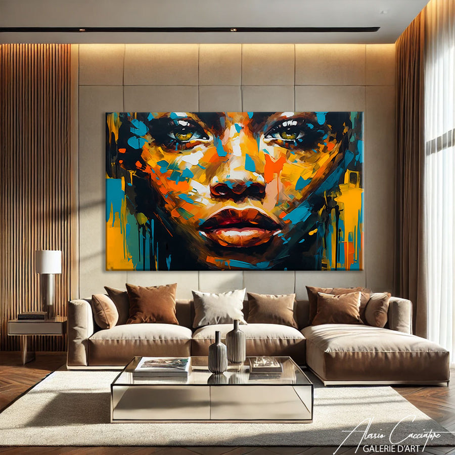 Peinture Acrylique Africaine – mise en situation