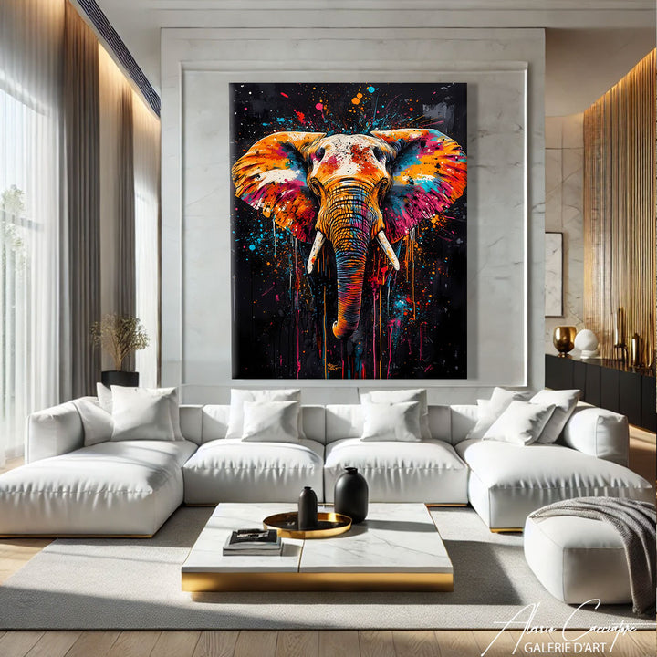 Toile Elephant Moderne