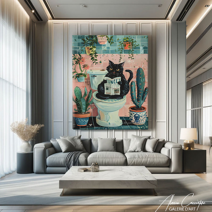 Tableau Chat Contemporain – mise en situation