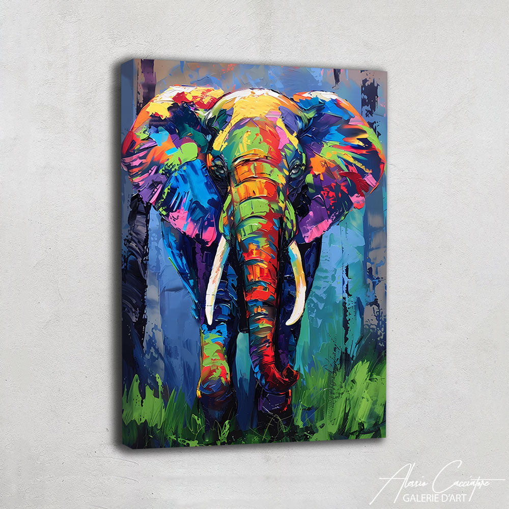 toile mural elephant