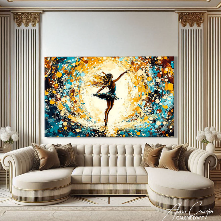 Tableau Abstrait Grand Format – mise en situation
