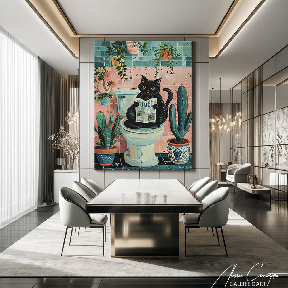 tableau chat peinture