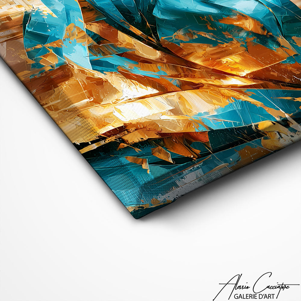 Art Mural Femme Voile Bleu