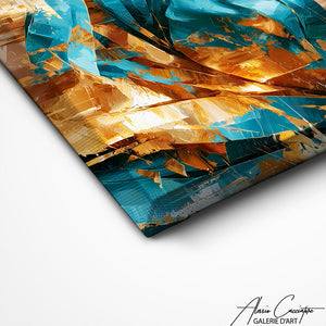 Art Mural Femme Voile Bleu