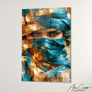 Cadre Femme Voile Bleu